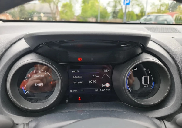 Toyota Yaris cena 69900 przebieg: 56360, rok produkcji 2022 z Warszawa małe 79